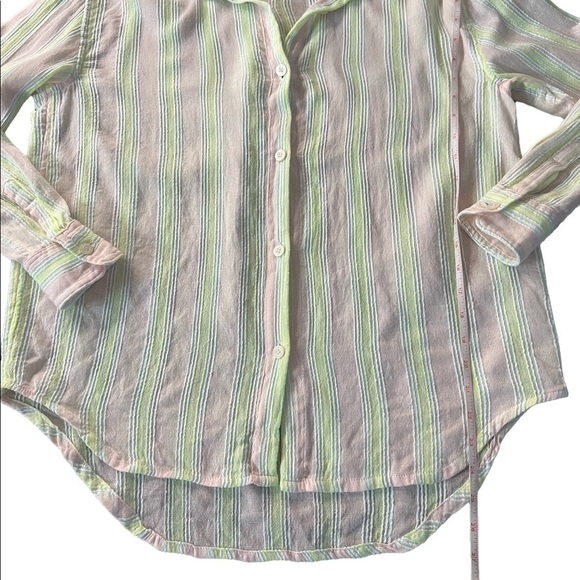 LEMLEM WOMENS LONG SLEEVE STRIPED BLUSH/YELLOW BLOUSE ESTIMATED SIZE LARGE - Picture 5 of 10